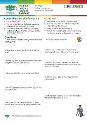 Click to view Resource 101382 Comprehension of Information - Interpreting Texts