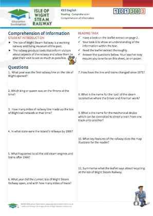 Click to view Resource 101383 Comprehension of Information - Interpreting Texts