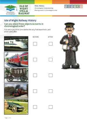 Click to view Resource 101131 Placing Railway events in chronological order