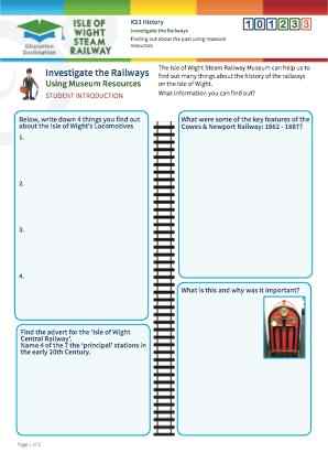 Click to view Resource 101233 Investigate the Railways!