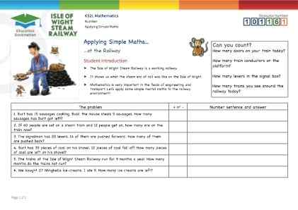 Click to view Resource 101161 Applying Simple Maths to the Railway