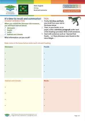Click to view Resource 102211 Recall and summarise