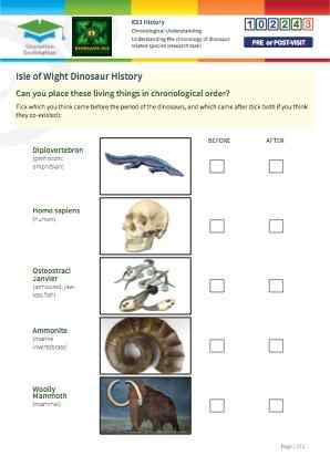 Click to view Resource 102243 Understanding the chronology of dinosaur-related species