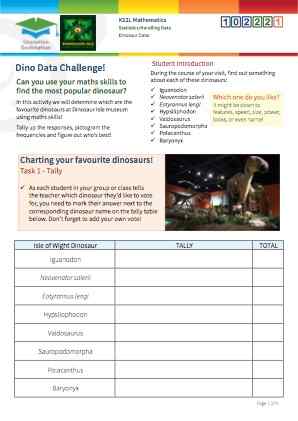 Click to view Resource 102221 Dinosaur Data Challenge!
