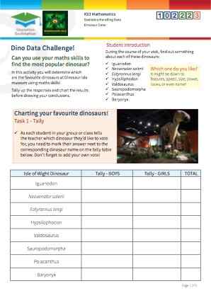 Click to view Resource 102223 Dinosaur Data Challenge!