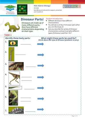Click to view Resource 102293 Identifying animal parts for support, protection and movement