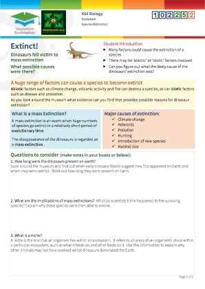 Click to view Resource 102252 Species Extinction