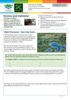 Click to view Resource 102132 Identify the key features of a dinosaur's habitat