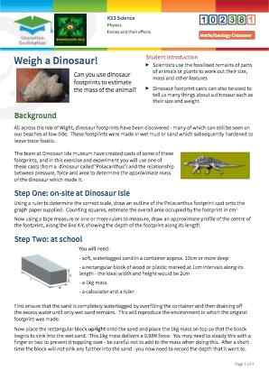 Click to view Resource 102381 Weigh a Dinosaur!