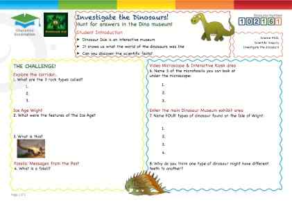 Click to view Resource 102161 Investigate the Dinosaurs!