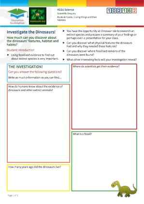 Click to view Resource 102162 Investigate the Dinosaurs!