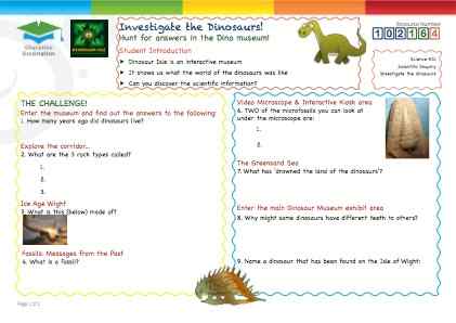 Click to view Resource 102164 Investigate the Dinosaurs!