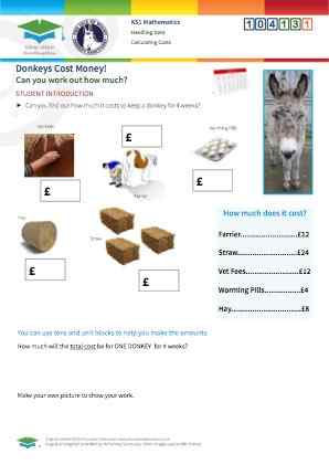 Click to view Resource 104131 Calculating Donkey Costs!