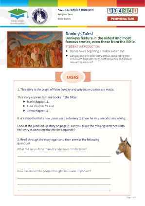 Click to view Resource 104241 Jesus on a Donkey - Sequencing Exercise