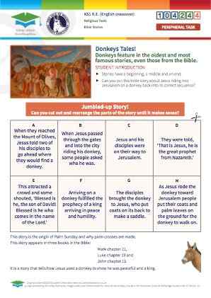 Click to view Resource 104244 Jesus on a Donkey - Sequencing Exercise