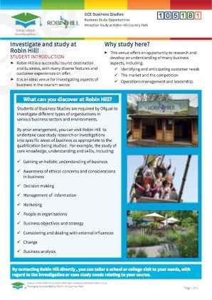 Click to view Resource 105181 Tourist Attraction Business Study Opportunities