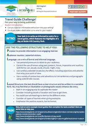 Click to view Resource 105243 Travel Guide Challenge!