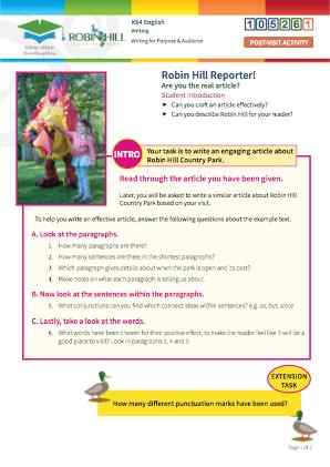 Click to view Resource 105261 Robin Hill Reporter!