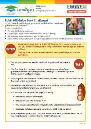 Click to view Resource 105342 Robin Hill - Guide Book Challenge!