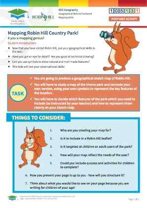 Click to view Resource 105131 Geographical Park Sketch: Mapping Robin Hill Country Park!