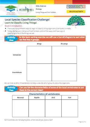Click to view Resource 105072 Local Species Classification Challenge!