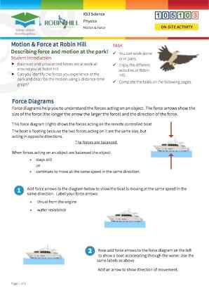 Click to view Resource 105103 Motion and Force at Robin Hill