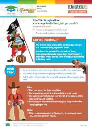Click to view Resource 106151 Use Your Imagination! Composition inspired by Blackgang: Land of Imagination