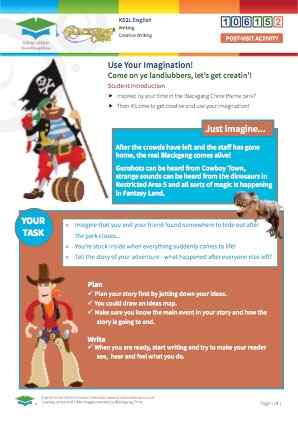 Click to view Resource 106152 Use Your Imagination! Composition inspired by Blackgang: Land of Imagination
