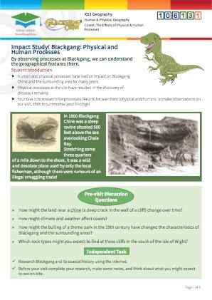Click to view Resource 106131 Impact Study! Blackgang: Physical and Human Processes