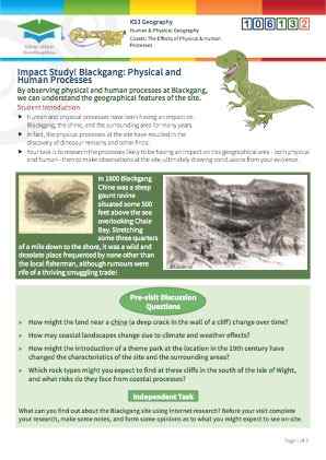 Click to view Resource 106132 Impact Study! Blackgang: Physical and Human Processes