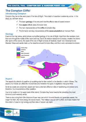 Click to view Resource 107582 IW Coastal Trail - KS4 - Compton Bay