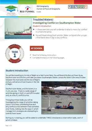 Click to view Resource 107221 Troubled Waters! Investigating conflict on Southampton Water
