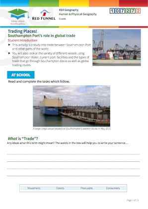 Click to view Resource 107272 Trading Places! Southampton Port's role in global trade.