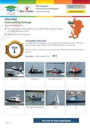 Click to view Resource 107172 Ship Ahoy! Ships, Vessels and Cargo on Southampton Water