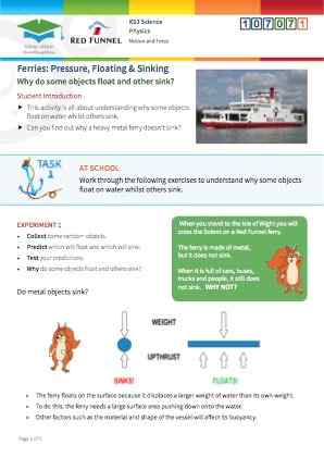 Click to view Resource 107071 Exploring pressure, floating and sinking