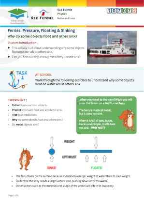 Click to view Resource 107072 Exploring pressure, floating and sinking 