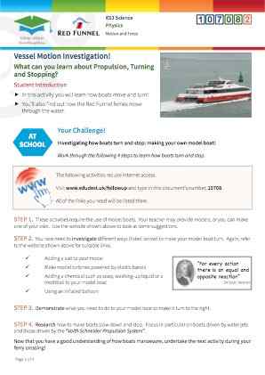 Click to view Resource 107082 Vessel motion investigation: stopping and turning