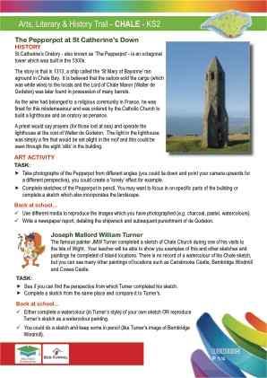 Click to view Resource 107654 Arts & Literary Trail - Chale & Blackgang - KS2
