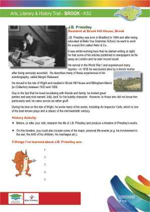 Click to view Resource 107655 Arts & Literary Trail - Brook & Mottistone - KS2