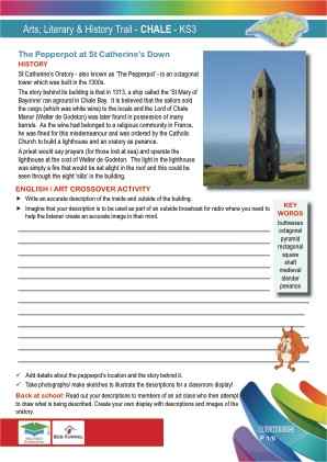 Click to view Resource 107664 Arts & Literary Trail - Chale & Blackgang - KS3