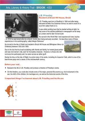 Click to view Resource 107665 Arts & Literary Trail - Brook & Mottistone - KS3