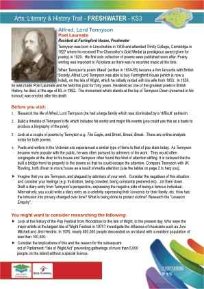 Click to view Resource 107666 Arts & Literary Trail - Freshwater Bay - KS3