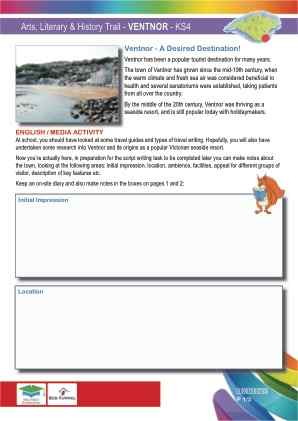 Click to view Resource 107673 Arts & Literary Trail - Ventnor - KS4