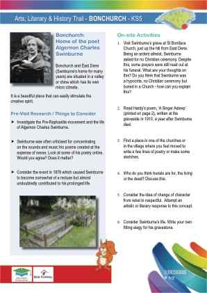 Click to view Resource 107682 Arts & Literary Trail - Bonchurch - KS5