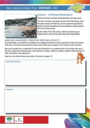Click to view Resource 107683 Arts & Literary Trail - Ventnor - KS5