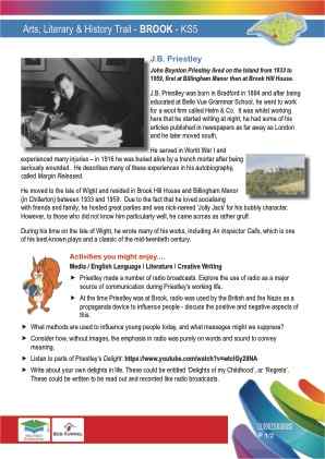 Click to view Resource 107685 Arts & Literary Trail - Brook & Mottistone - KS5