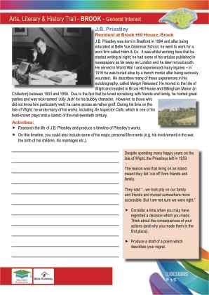 Click to view Resource 107695 Arts & Literary Trail - Brook & Mottistone  - Family/General Interest