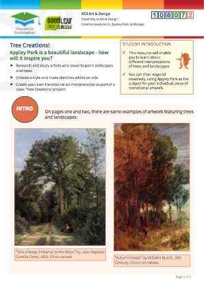 Click to view Resource 108072 Tree Creations - Artistic Response to Appley Park & Trees
