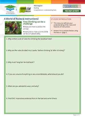 Click to view Resource 108051 Understanding Texts - Analysing Instructions