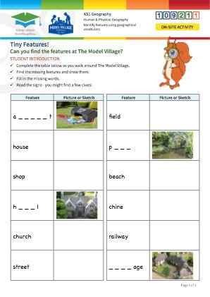Click to view Resource 109211 Tiny Features! Identifying Physical and Human Features at The Model Village